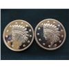 Image 2 : Qty 21 Indian Coins USA .999 Fine Copper: Lacota, Golden State Mint, Buffalo, etc