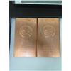 Image 2 : Multiple Indian .999 Troy Fine Copper Bars: 2011 Indian Head, 2012 Half Pound, etc