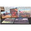 Image 1 : Qty 5 Unframed Military Artwork: Battles, City Scene, etc Misc Size