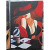 Image 2 : Qty 3 Unframed Artwork: Female in Hats Themed, etc Some Signed, Misc Size