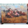 Image 2 : Qty 6 Unframed Military Artwork: Battles, City Scene, etc Misc Size