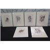 Image 1 : Qty 6 Native American Unframed Artwork: Hiawatha Series Signed Harrison Fisher, 11"x14"