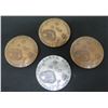 Image 1 : Qty 4 Medals:  Aloha Hawaii 50th State August 21, 1959 Some Marked Medallic Art Sterling/Bronze