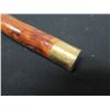 Image 2 : Qty 2 Walking Sticks: Finished Wood Marked CEM w/ Fish 56"L & Unfinished w/ Ram Head Handle 48"L
