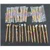 Image 1 : Qty Approx. 20 Pens w/ Wood Design & Duck, Ram, Tiger, Rabbit, Misc Animal Tops