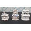 Image 1 : Qty 3 Trinket Boxes w/ Removable Lids: Babies, Kitchen Shelf, Some Markings