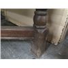 Image 10 : Wooden Table w/ Carved Legs & Leaf Ends 60"x38"x30"H (Some termite damage)