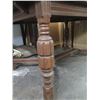 Image 3 : Wooden Table w/ Carved Legs & Leaf Ends 60"x38"x30"H (Some termite damage)