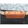 Image 16 : Wooden Box w/ Hinged Lid, Wall Mount Bull Horns & Loose Feathers