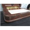 Image 3 : Wooden Box w/ Hinged Lid, Wall Mount Bull Horns & Loose Feathers