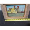 Image 8 : Mission Rancho de Taos New Mexico Oil Painting by E.A. Burbank, Framed & Matted 11"x9"