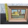 Image 9 : Mission Rancho de Taos New Mexico Oil Painting by E.A. Burbank, Framed & Matted 11"x9"