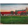Image 2 : Mission San Juan Bautista Oil Painting by E.A. Burbank, Framed & Matted 11"x9"