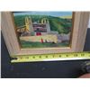 Image 8 : Old Indian Adobe Church New Mexico Oil Painting by E.A. Burbank, Framed & Matted 11"x9"
