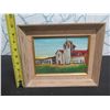Image 9 : Mission Santa Ines Oil Painting by E.A. Burbank, Framed & Matted 11"x9"
