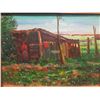 Image 2 : Gypsy Camp at Sacato Arizona Oil Painting by E.A. Burbank, Framed & Matted 11"x9"