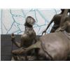 Image 10 : Bronze Nude Female Warrior w/ Bison Figure Signed Aldo Vitale 12"L x 13"H
