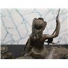 Image 11 : Bronze Nude Female Warrior w/ Bison Figure Signed Aldo Vitale 12"L x 13"H