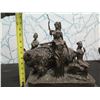 Image 16 : Bronze Nude Female Warrior w/ Bison Figure Signed Aldo Vitale 12"L x 13"H