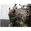 Image 2 : Bronze Nude Female Warrior w/ Bison Figure Signed Aldo Vitale 12"L x 13"H