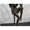 Image 3 : European Finest Bronze Indian Dancer in Headdress Figure on Stone Base Signed A. Godard 6"x4.5"x15"H