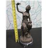 Image 11 : European Finest Bronze Nude Female w/ Bird Figure Signed by Artist 5"x7"x15"