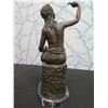 Image 7 : European Finest Bronze Nude Female w/ Bird Figure Signed by Artist 5"x7"x15"