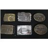 Image 1 : Qty 6 Belt Buckles: Aloha, Hawaii, Islands, Pineapple, Barber's Point Harbor, etc