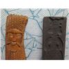 Image 2 : Qty 2 Carved Wooden Totem Figures 35"H