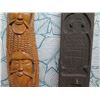 Image 3 : Qty 2 Carved Wooden Totem Figures 35"H