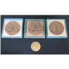 Image 1 : Qty 3 Ulysses Grant & Robert E. Lee Civil War Centennial Bronze Medals, 1 Whitetail Deer Rifle Assoc