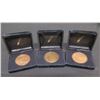 Image 1 : Qty 3 Limited Edition Erte Bronze Medallions Stamped SevenArts 1988/89 Numbered in Boxes