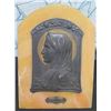 Image 1 : Metal Female Profile w/ Easel Back Made in France Signed E. Dropsy 8"x11"H