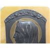 Image 8 : Metal Female Profile w/ Easel Back Made in France Signed E. Dropsy 8"x11"H