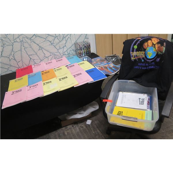 Multiple DVDs 4 Seasons 3rd Rock from the Sun, Scripts, Photos, Stanley Desantis Shirt XL, Slides, e