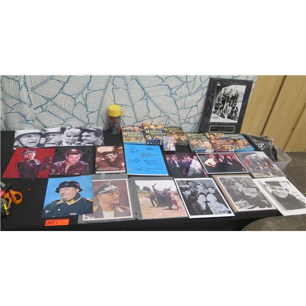 Hogan's Heroes Script Signed by Cast w/ Multiple Celebrity Photos, Seasons 1-5, Thermos, etc