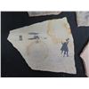 Image 8 : Qty 9 Artwork on Stone Pieces: Hot Air Ballooning, Aircraft Flying, Ship, etc Misc Size