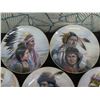Image 2 : Qty 8 Vague Shadows American Indian Heritage Plates by Perillo, Limited Editions