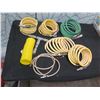 Image 8 : Multiple Coiled Air Hoses, Hydraulic Pump, Misc Cables & Fittings