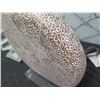 Image 8 : Qty 2 Lamp Bases: Clear Geometric & Round Patterned Approx. 20"H (No Shades)