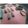 Image 2 : Qty 6 Rings, 6 Arrowhead Tips & 2 Stones in Plastic Display