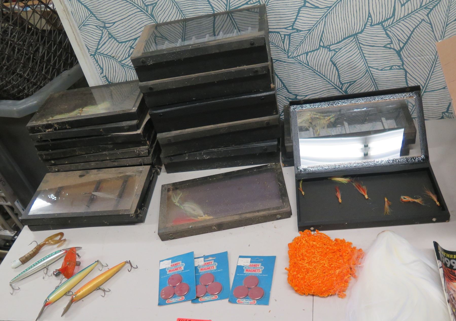 Flying Fish Magnet Multiple Empty Boxes & Misc Fly Fishing Lures, Handy Magnets, etc