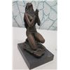 Image 1 : Bronze Praying Female Figure Signed Aldo Vitale 6.5"x5"x10"H