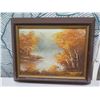 Image 8 : Qty 2 Framed Landscape Artwork Signed & Marked NHMEN 1975 JN Fernandez Angeles City PI 15"x12"