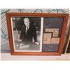 Image 2 : Willie Mosconi Framed Photo w/ Newspaper Clippings, Plaque Clock & Police Benevolent Assn. Certifica