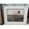 Image 2 : Qty 4 Artwork: Taro Patches & Diamond Head, Fish Lithograph, Santa & Dog, Some Signed