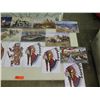 Image 2 : Multiple Dien-Blechschild Metal Artwork: Indians, Villages, etc 11.5"x8"