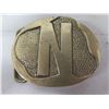 Image 8 : Qty 10 Belt Buckles: Sail, Born Again, Laborer's Union, Coin, etc