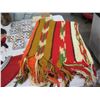 Image 2 : Fringed Tribal Throw & Belt, Wooden Tiki, Horse Plaque, Neck Piece, etc Some Signed