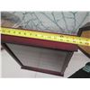 Image 8 : Qty 3 Wooden Display Cases: Square 14"x3"x17"H & 2 Triangle Shaped 19"x4"x19"H